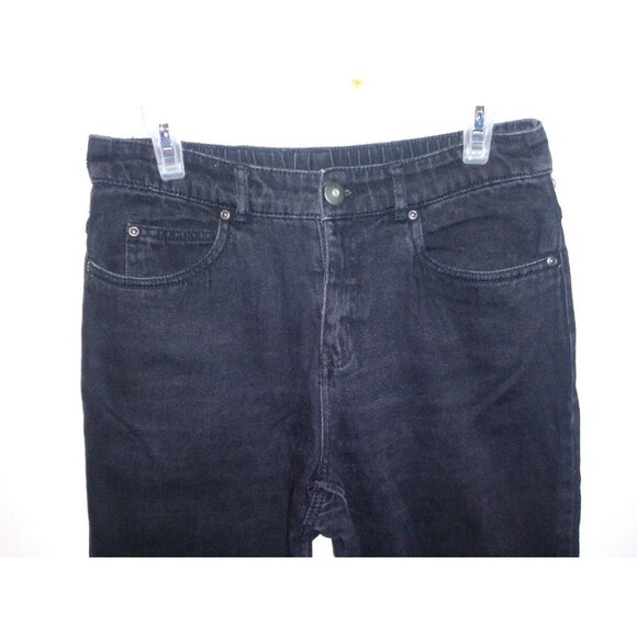 womens George Jeans Sz 8 partial elastic straight leg high rise 32x28 Pockets EC - Picture 3 of 6